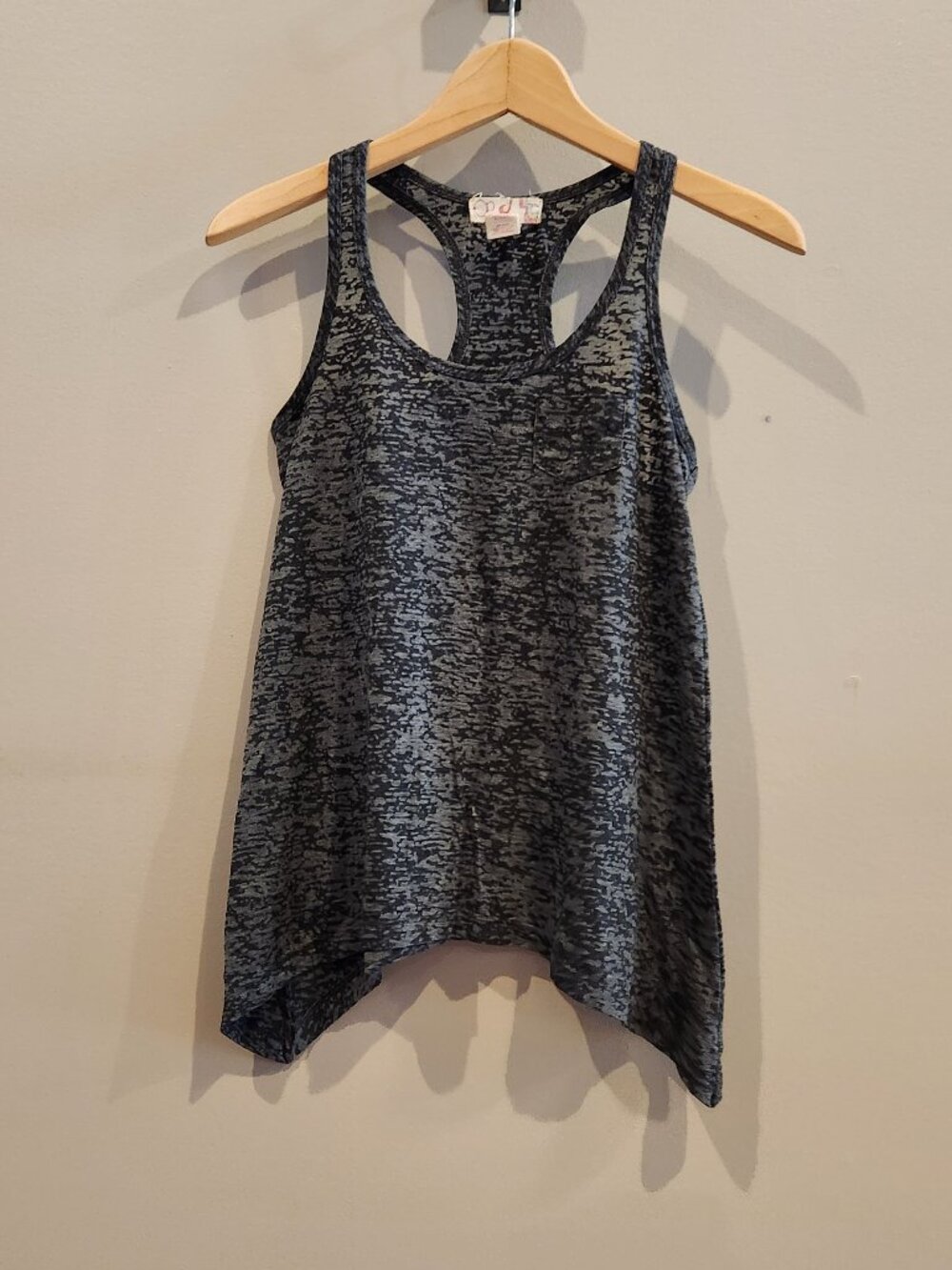 OP Burnout Racerback Tank Top Size Small Gray Sleeveless